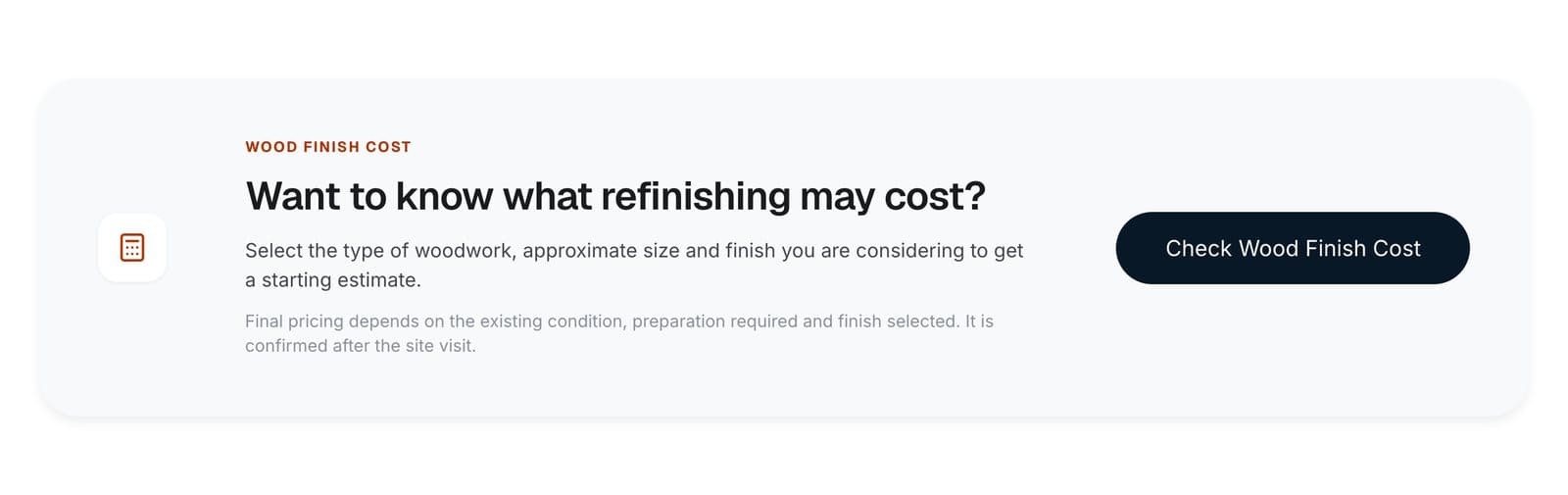 Want to know what refinishing may cost?