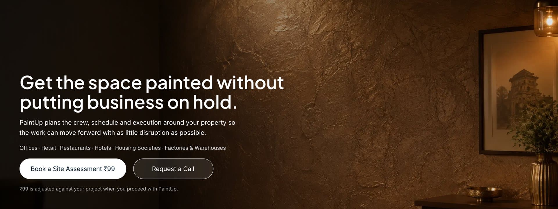 Commercial painting with minimal disruption